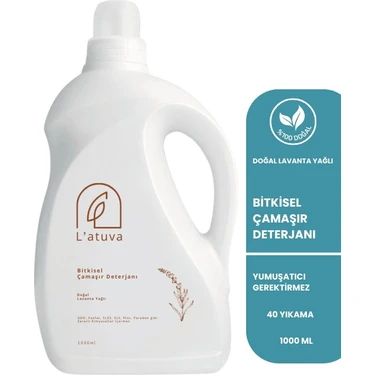 L'atuva Lavanta Yağlı Kendinden Yumuşatıcılı Bitkisel Çamaşır Deterjanı 1000 ml 50
