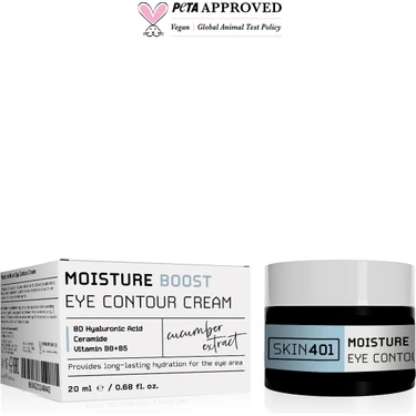 Skin401 Moisture Boost Ultra Nemlendirici Göz Çevresi Kremi 20 ml Tüm Cilt Tipleri İçin