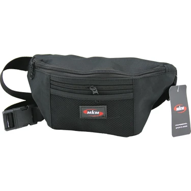 Freebek Bel Çantası  3 Fermuarlı Bölme + 1 Fileli Açık Bölme   10 x 11.5 x 25CM