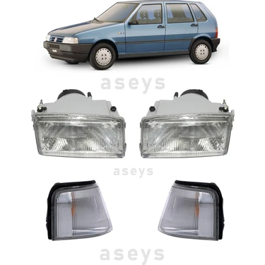 Gözpar Oto Fiat Uno Sağ-Sol Far ve Sağ-Sol Sinyal Takım Halinde 4
