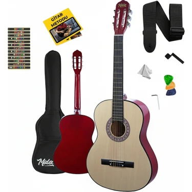 Midex CG-270NT Klasik Gitar 4/4 Yetişkin Boy Sap Ayarlı Full