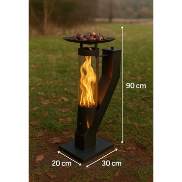 FBT Pelet Soba Mini Kamp Sobası Ekonomik Model 50 cm Yanmaz Boyalı
