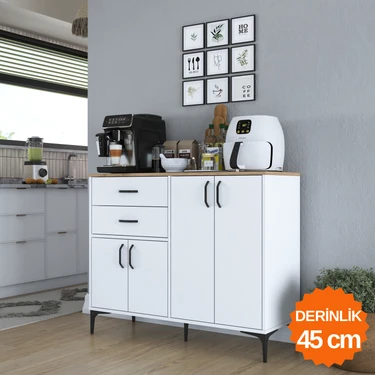 Rani JE210 Kahve Köşesi Çok Amaçlı Dolap 4 Kapaklı 2 Fiyatı