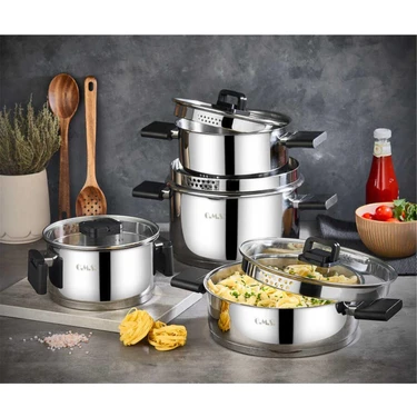 Oms Collection 8 Parça Katlanabilir Saplı Süzgeç Ağızlı Fiyatı