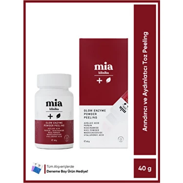 Mia Klinika Arındırıcı ve Aydınlatıcı Enzim Peeling Toz Temizleyici Niacinamide İçerikli Tüm Cilt