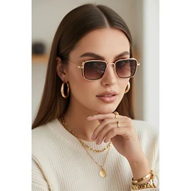 Ren Eyewear SWEEP UV400 Koruma, gerçek metal çerçeve kadın erkek Güneş Gözlüğü