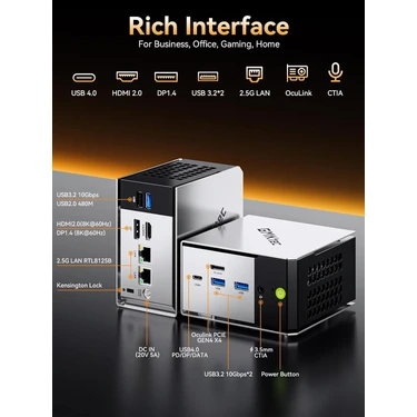 GMKtec M8 Amd Ryzen 5 Pro 6650H Işlemci, 16GB Ddr5 Ram, 1tb Fiyatı