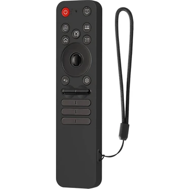 Quee-Niei Lg MR25GA Uzaktan Kumanda Siyah Için Kordonlu Silikon Koruyucu Kılıf Darbeye Dayanıklı