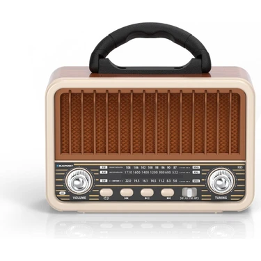 Blaupunkt R80 Nostaljik Radyo Bt 5.3 Type-C Destekli Fm Am Sw Hafızalı Şarjlı