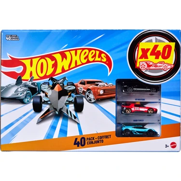 Hot Wheels 40'lı Paket, 1:64 Ölçekli Oyuncak Yarış Fiyatı