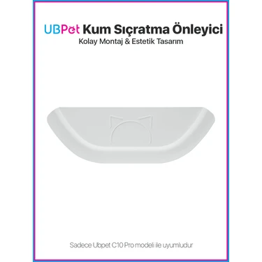 UBPet C10 Pro Kameralı Otomatik Akıllı Kedi Tuvaleti için Aparat/Buffle, Kum Sıçratma