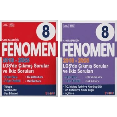Fenomen Yayıncılık Fenomen Yayınları 8. Sınıf LGS Çıkmış Sorular ve İkiz Sorular Seti Eğitim