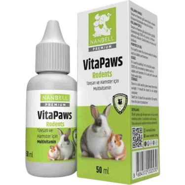 Miçiko Nanbell Vitapaws Tavşan ve Hamster Multivitamini