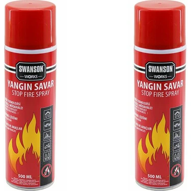 Nargo 2 Adet Yangın Söndürücü - Yangın Savar Sprey 500ML + 500 ml  Ev - Ofis - Oto Araç   Ateş