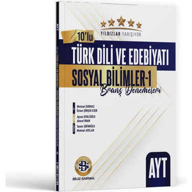 Bilgi Sarmal Yayınları AYT Türk Dili ve Edebiyatı Sosyal Bilimler 1 Yıldızlar Yarışıyor 10’lu Branş