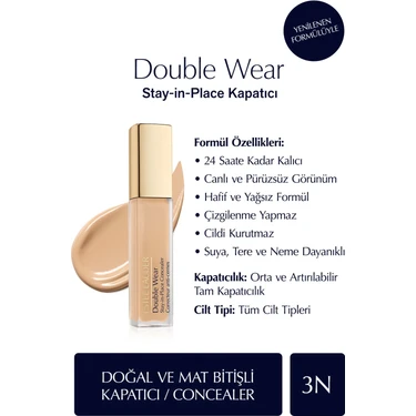 Estee Lauder Kapatıcı - Double Wear Stay-In-Place Concealer - Renk: 3N Medium (Neutral)