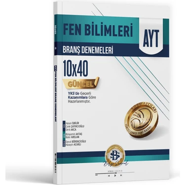 Bilgi Sarmal Yayınları AYT Fen Bilimleri 10 x 40 Branş Denemeleri Mesleki Hazırlık Sınıfı