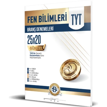 Bilgi Sarmal Yayınları TYT Fen Bilimleri 25 x 20 Branş Denemeleri
