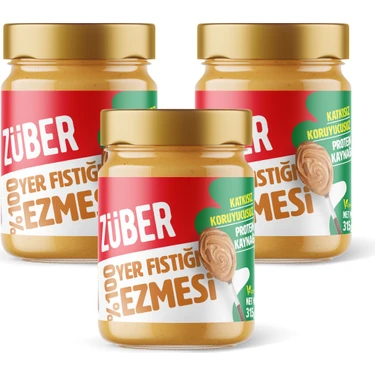 Züber %100 Yer Fıstığı Ezmesi 315g x 3