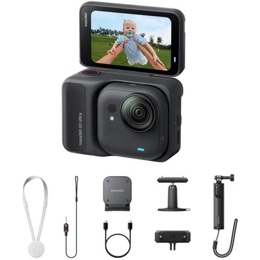 Insta360 Go Ultra Creator Bundle (Siyah) 4K Video ve 50 MP Fotoğraf Çekimi