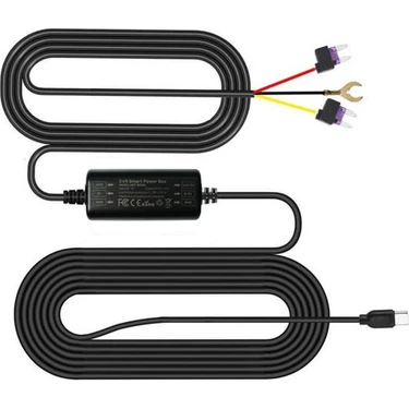 CoverZone 3 Metre Type-C Araba Hardwire Güç Kablosu 12/24V-5V Dönüştürücü – Otomobil Uyumlu Sürekli