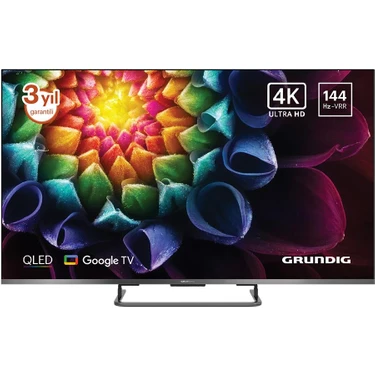 Grundig 55 GQ 850A 55'' 139 Ekran Uydu Alıcılı 4K Ultra HD Google Smart QLED
