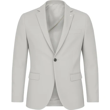 Plus Scorpion Erkek Açık Gri Blazer Ceket – Slim Fit, Şık ve Hafif Kumaş, Tek