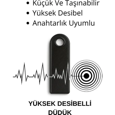 Karerca 2 Adet Acil Durum Deprem Düdüğü Kompakt Yüksek