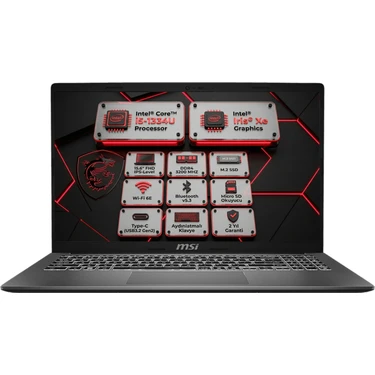 MSI Msı Modern 15 F13MG I5-1334U 32GB 512GB SSD 15.6" Fhd Freedos Laptop, Notebook F13MG-869XTR
