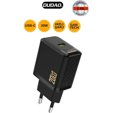 Dudao A26EU 20W Pd Gan Type-C Hızlı Şarj Cihazı | Ultra Fiyatı