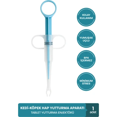 Muvicado Kedi Hap Yutturma Aparatı Köpek Hap Yutturma Enjektörü Yumuşak Uçlu Tablet Yutturma