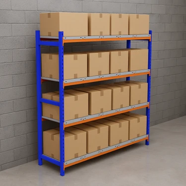 4 Katlı Depo Rafı Hafif Rack Raf 300-350 kg Taşıma