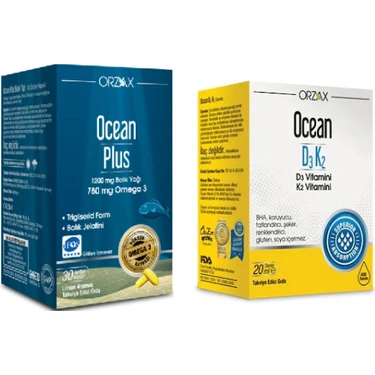 Orzax Saf Balık Yağı Ocean Plus Omega 3 1200 mg 30 Kapsül Fiyatı