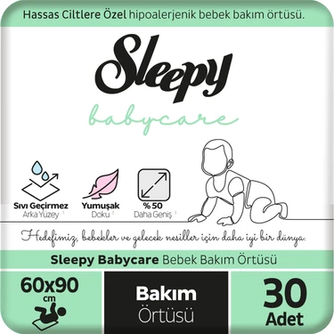 Sleepy Babycare Bebek Bakım Örtüsü 60X90 cm 3X10 30
