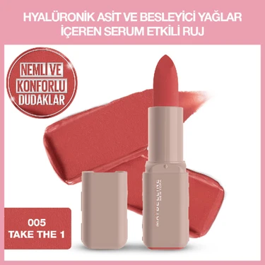 Maybelline New York Serum Etkili Hyalüronik Asit ve Besleyici Yağ Içeren Ruj - 005 Take The