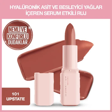Maybelline New York Serum Etkili Hyalüronik Asit ve Besleyici Yağ Içeren Ruj - 101