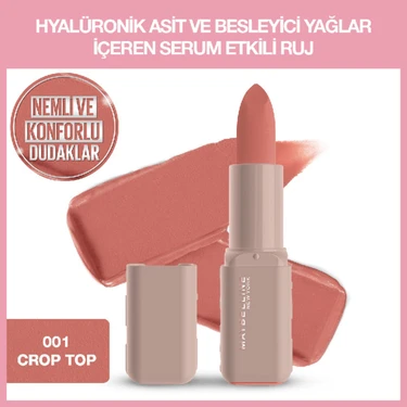Maybelline New York Maybelline Ny Serum Etkili Hyalüronik Asit ve Besleyici Yağ Içeren Ruj - 001