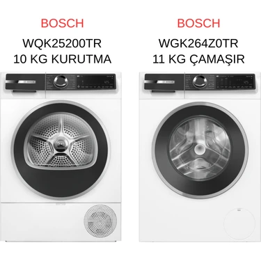 Bosch WQK25200TR - WGK264Z0TR 10 kg Kurutma ve 11 kg Çamaşır Makinesi 2'li Serie 6
