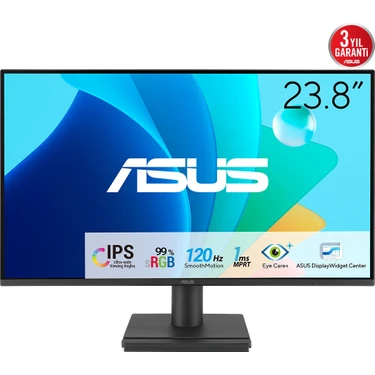 Asus VA249HG 23.8 IPS 1920X1080 1ms 120Hz 300CD HDMI VGA  Vesa 3yıl Eyecare,flıcker-Free,düşük Mavi