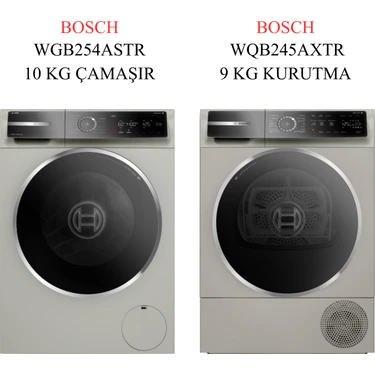 Bosch WGB254ASTR - WQB245AXTR 10 kg Çamaşır ve 9 kg Kurutma 2'li Serie 8