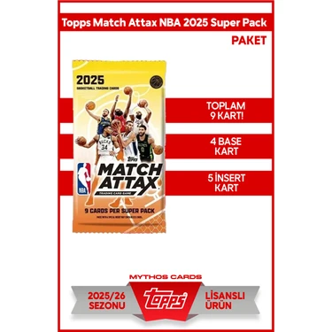 Mythos Cards Topps Match Attax Nba 2025 Super Pack - Paket Fiyatı