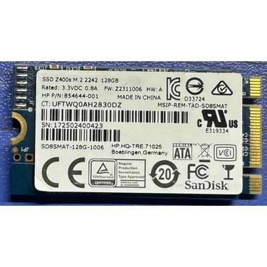 Sandisk Sandısk SSD Z400S 128GB M-Sata 600MBPS/440MBPS Fiyatı