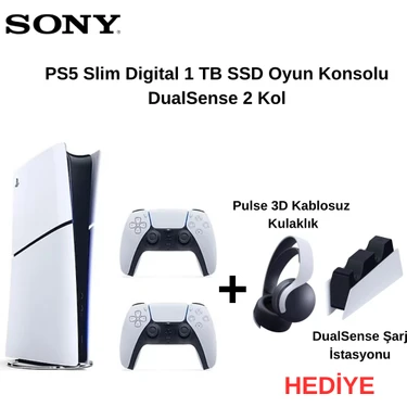 Sony Ps5 Slim Digital 1 Tb SSD Oyun Konsolu (Ithalatçı Fiyatı Sony Ps5 Slim Digital 1 Tb SSD Oyun Konsolu (Ithalatçı Fiyatı
