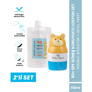 Bade Natural Çocuk Güneş Koruyucu Losyon 50+ SPF Tüm Cilt Tipleri İçin Nemlendirici 110