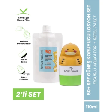 Bade Natural Çocuk Güneş Koruyucu Losyon 50+ SPF Tüm Cilt Tipleri İçin Nemlendirici 110