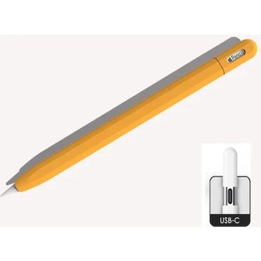MobaxAksesuar Apple Pencil Usb-C Için Uyumlu Koruyucu Esnek Silikon Kılıf (Kalem