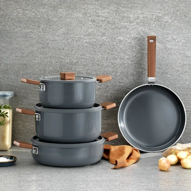 Schafer Ceramoni Seramik Tencere Seti 7 Parça-Gri Fiyatı