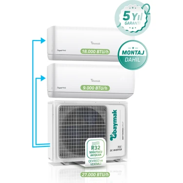 Baymak ELEGANT PRIME MULTİ KLİMA 27 DIŞ / 9+18