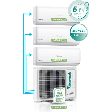 Baymak ELEGANT PRIME MULTİ KLİMA  27 DIŞ / 9+9+9