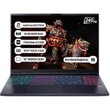 Acer Predator Helios Neo 16S NH.QZFEY.002 Core Ultra 9 275HX Fiyatı